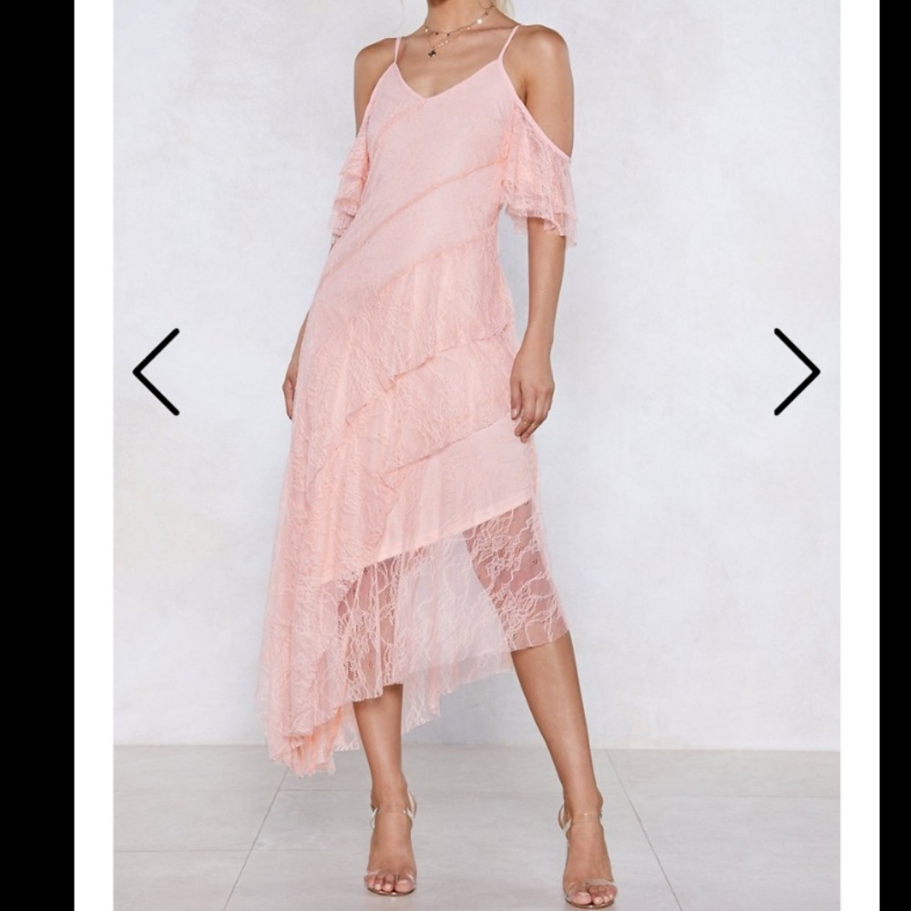 light pink, lace dress